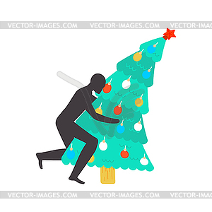 Fick Weihnachtsbaum Verdammtes Weihnachten Mann Sex Royalty Free Clipart