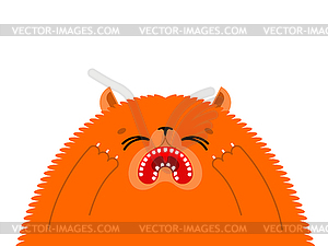 Crying cat. Upset pet. weeping kitty - vector clip art