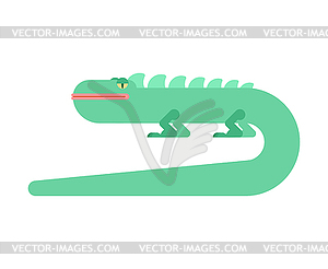 Lizard cartoon style . Varan reptile - vector clipart