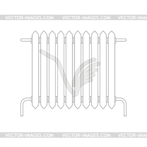 Heating radiator . metal radiator heating systems - vector image