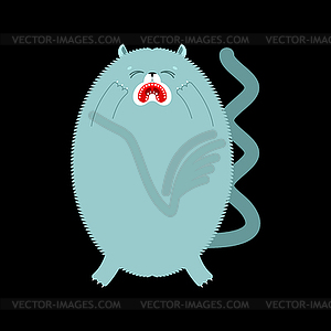 Crying cat. Upset pet. weeping kitty - vector clipart
