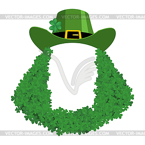 St Patricks day Template. Leprechaun blank banner. - vector clipart