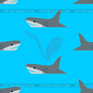 Shark pattern seamless. Marine predator - vector clip art