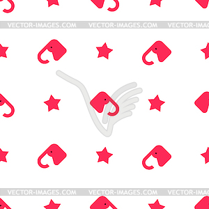 Red Elephant Republican party pattern seamless. - vector clipart