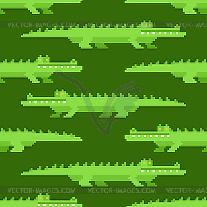 Crocodile pattern seamless. Alligator background. - vector image