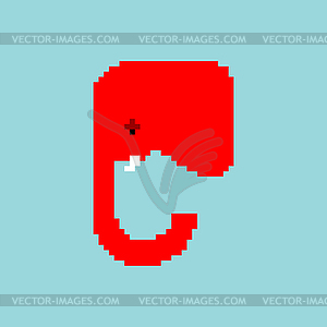 Red Elephant icon Republican party. Sign USA - vector clipart