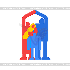 Family home icon symbol. household residence. Dad, - vector clipart