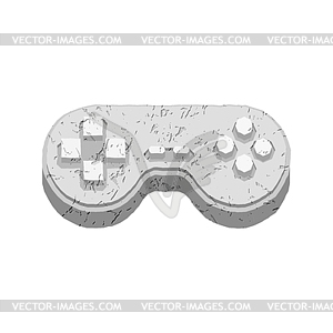 Joystick Stone Prehistoric. Ancient gamepad. Old - vector EPS clipart