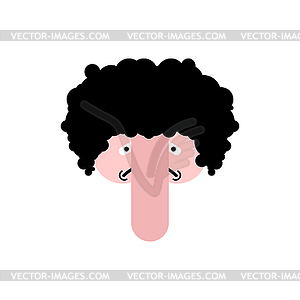 Sad Penis Head. Genitals man - vector image