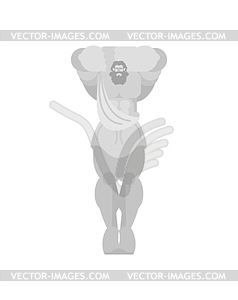 Atlant statue column in building in form of male - vector image