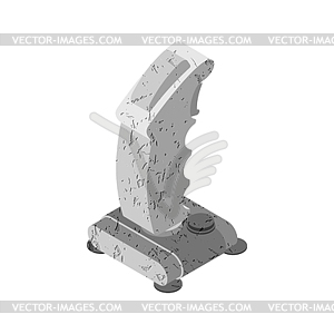Stone joystick Prehistoric. Ancient gamepad. Old - vector clipart