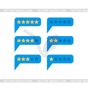 Rating set. Feedback Stars Bubble. Recommendations - vector clip art