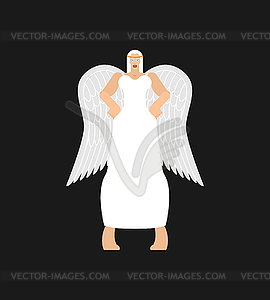 Beautiful angel woman. fine female archangel in - vector image