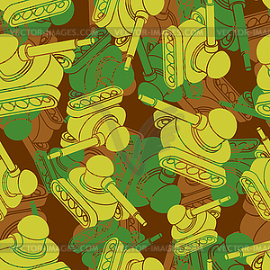 Tank Military camouflage pattern seamless. War - vector clipart / vector image