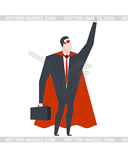 Super Businessman. Superhero manager. Worker in - vector clipart