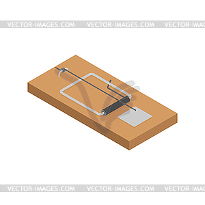 Mousetrap . Mouse trap. Rodent snare. illustratio - vector clip art