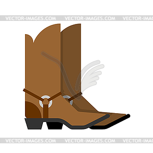 Cowboy Boots . western accessory. Wild west shoes. - vector image