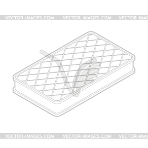 Sleeping mattress . Filling for bed - vector clipart