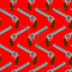 Cowboy gun pattern seamless. Wild West gunfighter - vector clip art