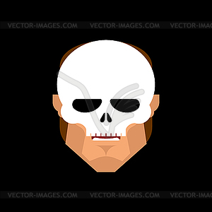 Man face in Skeleton Mask  - vector clip art