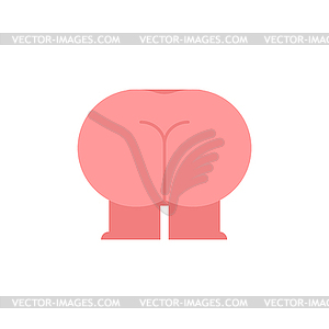 Ass sign. Ass with legs - vector image