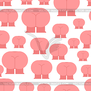 Ass pattern seamless. Ass with legs. background - vector clipart