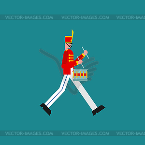 Soldier and trombone. Soldier with musical - vector clip art