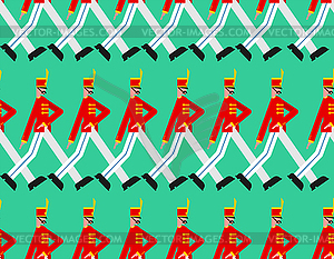 Солдаты на параде бесшовные. военный - изображение векторного клипарта