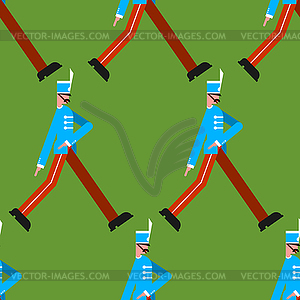 Soldiers on parade pattern seamless. Military - vector image