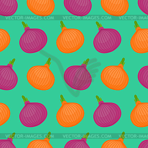 Onion pattern seamless. Onions background. vegetabl - vector clipart