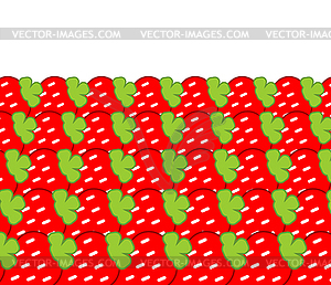 Strawberry on counter. Strawberries on market - color vector clipart