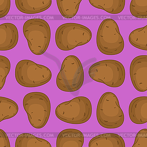 Potato pattern seamless. Potatoes background. - vector image