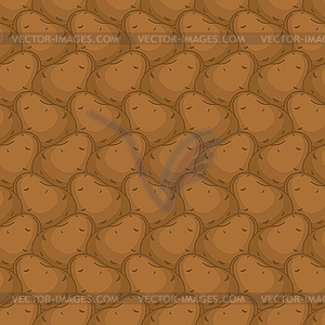 Potato pattern seamless. Potatoes background. - vector clipart