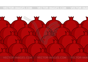 Pomegranate on counter. Pomegranates on market - color vector clipart