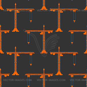 Подъемный кран шаблон бесшовные. строительство - векторный рисунок