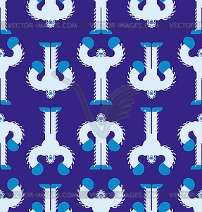 Yeti pattern seamless. Bigfoot background. - vector clipart