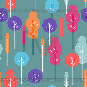 Forest cartoon pattern seamless. Wildlife - vector image