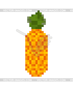 Pineapple pixel art. fruit pixelated. Old game - vector clip art