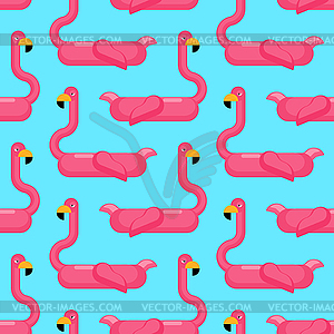 Inflatable Pink flamingo pattern Seamless . toy - vector clip art