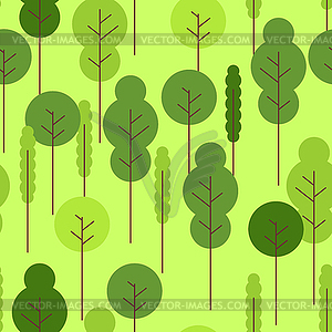 Forest cartoon pattern seamless. Wildlife - vector image