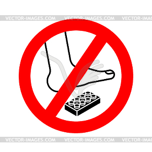 Stop Plastic construction. Step onto Constructor. - vector image