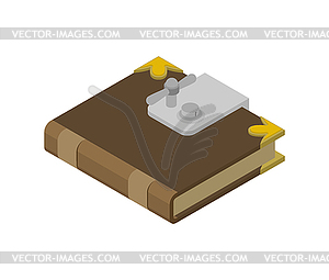 Book with lock. Secret knowledge - vector image