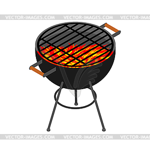 Grill . Iron grille for frying meat - vector clipart