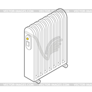 Radiator heat . Electric heating radiator illustr - vector image