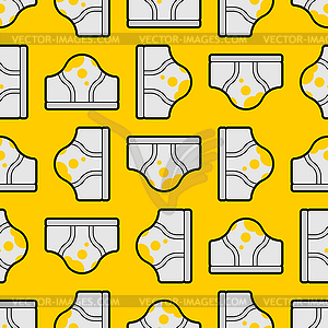 Dirty panties pattern seamless. Unclean shorts - vector image