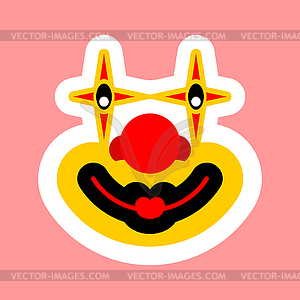 Clown makeup face . funster mask - vector clipart