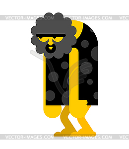 Caveman stupid . Prehistoric man blunt. Ancient - vector clipart