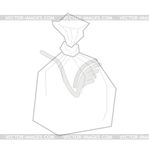 Plastic bag full with air  - vector image