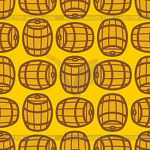 Wooden barrel pattern seamless. wood keg background - vector image