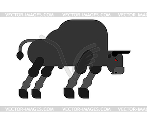 Bull run cartoon . ox - vector clip art